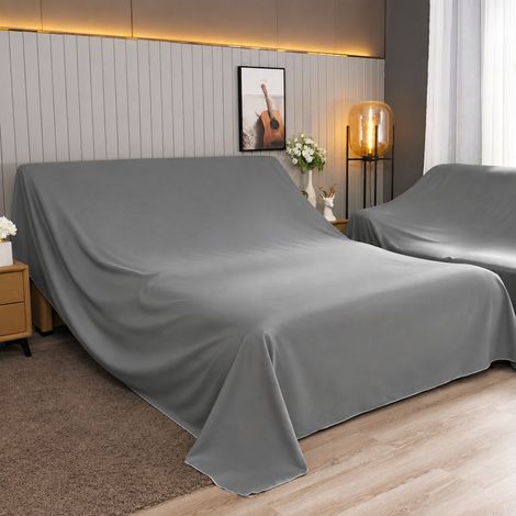 Housse de protection anti-poussière gris foncé 3,5 x 6 m adapté aux canapés en U et autres meubles avec coutures d'assemblage 35 × 27 × 9 cm 2,22 kg – Livraison gratuite