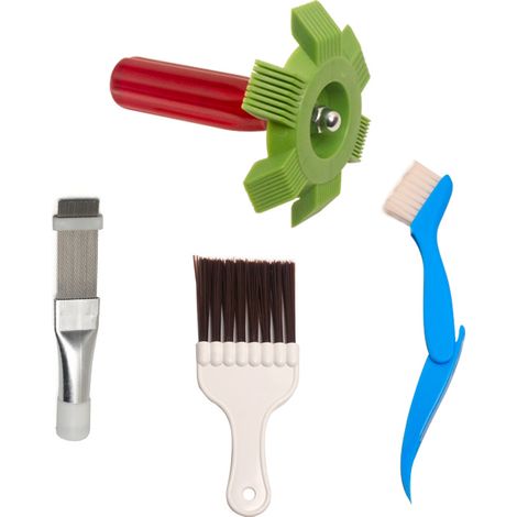 Spazzola per pulizia condensatore climatizzatore, kit 4 pezzi per split, spazzola alette e pettine per condensatore, compatibile con frigoriferi