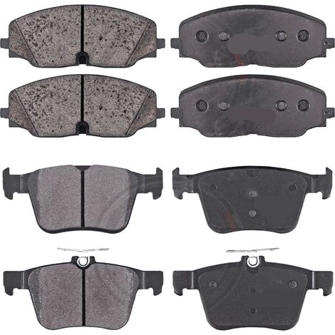 KIT PASTIGLIE FRENO ANTERIORI E POSTERIORI compatibile con VW GOLF ALL TRACK VIII (CG5) / PASTIGLIE FRENANTI AUTO OEM P 85 144  P 85 166,P 85 184 / SOSTITUZIONE DIRETTA / BASSA POLVERE / SILENZIOSO (1/4)