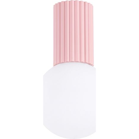 Plafoniere Halo rosa 12x21x12cm Alluminio Sollux (1/5)