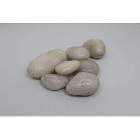 Aquagart – 20 kg galets décoratifs polis blanc – Gravier de rivière 30-50 mm – Parfait pour jardins japonais et conception d'étangs (1/2)