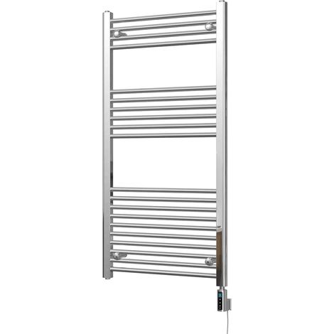 Zennor - Chrome Electric Towel Rail H1200mm x W600mm Straight 400w Thermostatic WIFI (1/3)