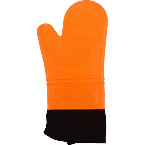Professionelle, hitzebeständige Silikon-Küchenhandschuhe für Pizza (orange)