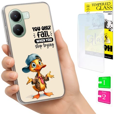 Funda para Xiaomi Poco X7 Pro 5G con diseño de pato y cristal 9H. (1/5)