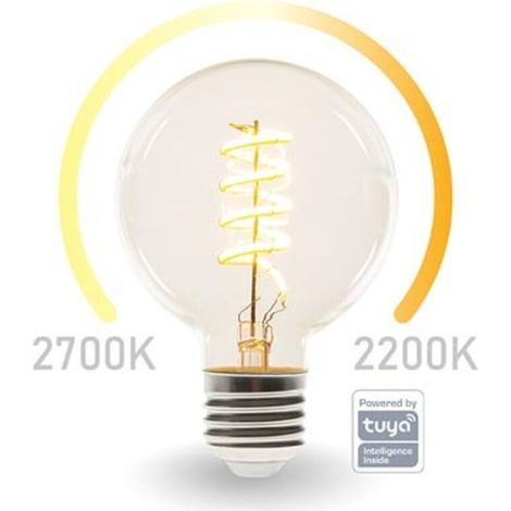 Ampoule Led Wifi - E27 - G95 - Température Couleur Réglable 2200 À 2700 K - 555 Lm - 6 5 W - 15000 H (1/5)