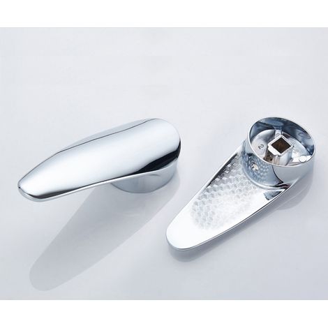 Maniglia di ricambio esclusiva per rubinetto con vite per acqua calda e fredda per rubinetto da cucina e bagno/adatta per valvola da 35 mm, 9 × 9 mm.