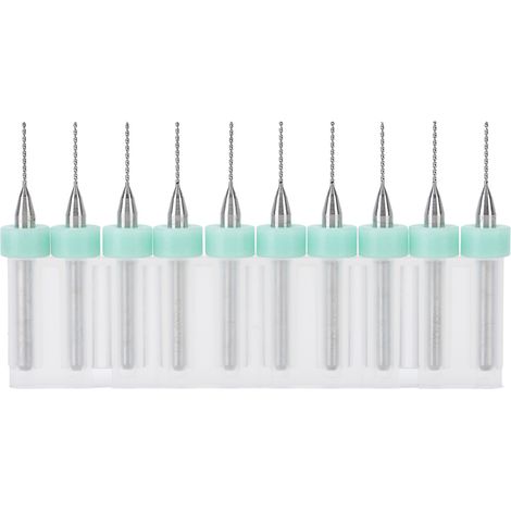 10 Mini-Forets 0,6mm pour Bois, Percer Montres et Réparation Téléphone Mobile - Kit Outils (1/5)