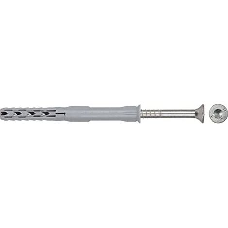 Fischer 50x Tasselli a gambo lungo SXR 10 x 80 mm T con vite di sicurezza - 46263