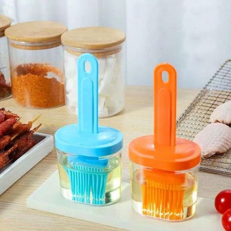 Brosse Pour Bouteille D Huile - Silicone Alimentaire - Usage Cuisine Patisserie Grillade - Température Max 230 °C - 1 Pièce (1/4)