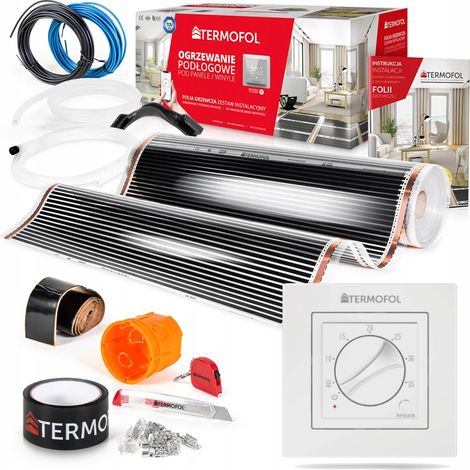 Kit de film chauffant infrarouge, largeur 100 cm, puissance 140 W, 14 m² + TF-H3 BLANC (1/5)