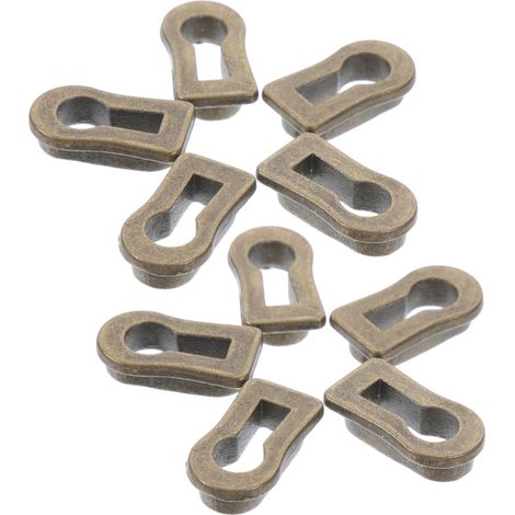 Lot de 10 cache-trou de serrure antique en alliage de zinc pour serrure de meuble Utilisation décorative Plaque de trou de serrure décorative (1/5)