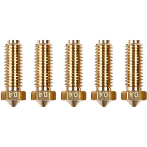 Buse d’imprimante 3D 0,4 mm pour filament 1,75 mm – haute résistance à la température et à l’usure – compatible Kobra 2 – lot de 5