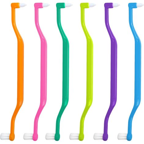 Brosse à dents 2 en 1 (6 pièces) avec têtes interdentaires et pour dents de sagesse pour un soin bucco-dentaire complet, brosse interdentaire souple pour une seule dent, brosse pour dents de sagesse a (1/5)