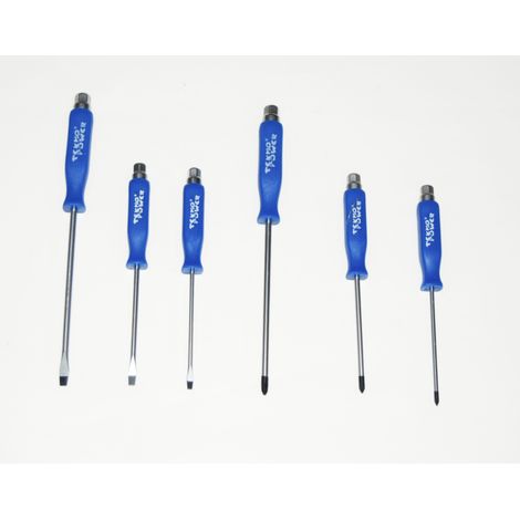 SET CACCIAVITI 6 PZ GIRAVITI PIATTO CROCE CACCIAVITE PUNTA MAGNETICA 467