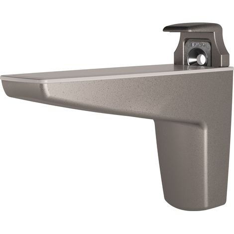 Italiana Wandkonsole Moon - Klemmträger für Glas, Holz und Kunststoff Materialstärke 15-50mm Regalbodenhalter, Zinkdruckguss silber metallic (1/4)