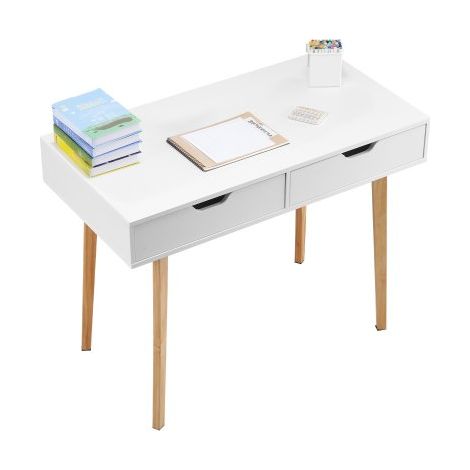 Petit bureau avec tiroirs pour chambre à coucher table d'étude (1/5)