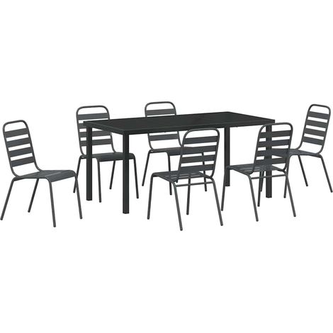 Maison Exclusive - Set da Pranzo per Giardino 7 pcs Antracite (1/5)
