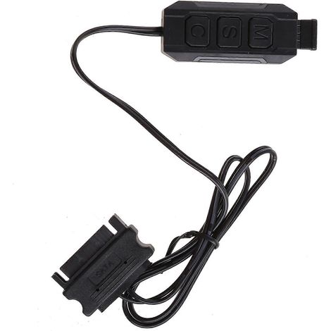 ARGB-Controller mit 50 cm Kabel, breite Kompatibilität, 5 V 3-Pin-Anschluss an Netzteil-Steuerplatine, schwarzer Mini-Lüfterregler, mehrfarbig (1/5)
