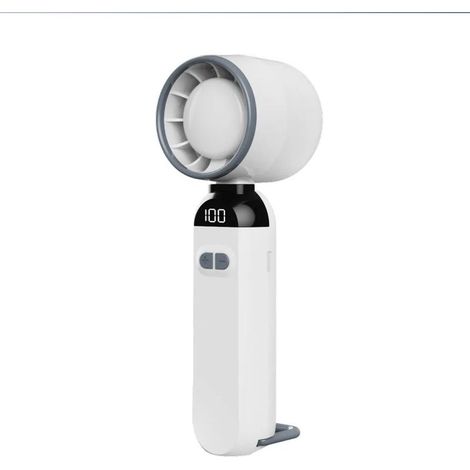 AMXCNOY Leistungsstarker, tragbarer Hand- und Standventilator / 90° verstellbarer Tischventilator mit 100 Geschwindigkeitsstufen, ideal für Zuhause, Büro, Schlafzimmer und den Außenbereich – Weiß (1/5)