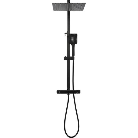 Ensemble de Douche, Contrôle Thermostatique, Options de Douche Doubles, noir (1/2)
