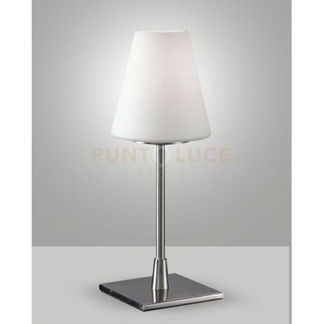 LUCY BIG DA TAVOLO NICHEL SATINATO TOUCH ON/OFF 1 LUCE ATTACCO E14