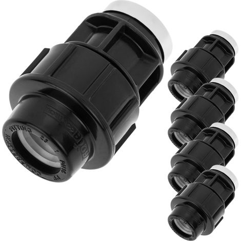 PrimeMatik - Pack de 5 unidades terminal de rosca hembra de polietileno 25 mm x 3/4“ para sistema de riego