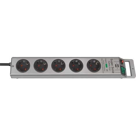 Brennenstuhl Super-Solid Ü-schutz-Steckdosenleiste 5-fach silber 2,5m 1153340315 (1/5)