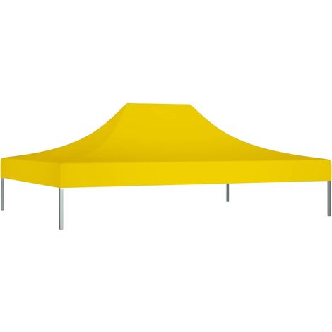 Toit de tente de réception, Toit de rechange pour tonnelle, 4,5x3 m Jaune 270 g/m² OIB1060E (1/5)