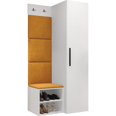 Conjunto para recibidor Nitos III, Manila 32, 191x82x50cm, Aglomerado laminado, Tapiz, Colocada, Montada en la pared