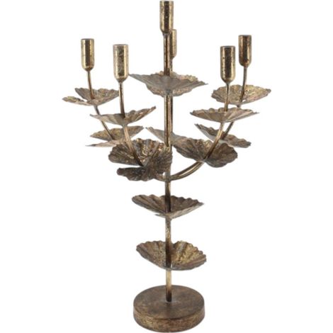 Candle Holder - Metal - L34 x W36 x H57 cm - Gold