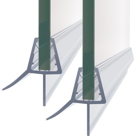 Boromal Duschdichtung, 2 x 100cm Duschdichtung Dichtung Ersatzdichtung für 4-6mm Glastür Duschwand Badewanne Duschkabine Wasserabweiser Schwallschutz Gummilippen Duschdichtungen für Duschtüren