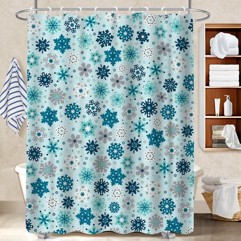 Voile de douche fluide en polyester 180x180 souple et fluide cache baignoire pour une petite salle de bain (1/5)
