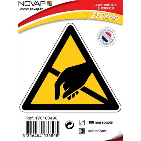 Panneau Danger Electrostatique ESD - adhésif Triangle 100mm - 4233505
