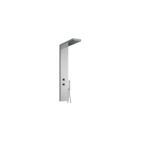 Pannello inox colonna doccia a cascata completo Eos Damast