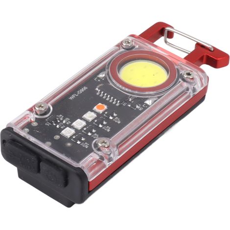 800 Lumen COB-Arbeitsleuchte mit Akku, Mini-LED-Taschenlampe, Outdoor-Taschenlampe, Flaschenöffner, K45-Signalleuchte, Rot (1/5)