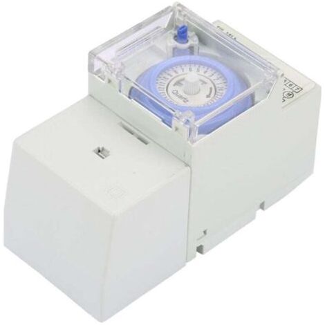 Minuterie de 24 Heures, minuterie sur Rail de Guidage DIN, minuterie mécanique mécanique/Manuelle matique 110-230v, pour l'éclairage (1/4)