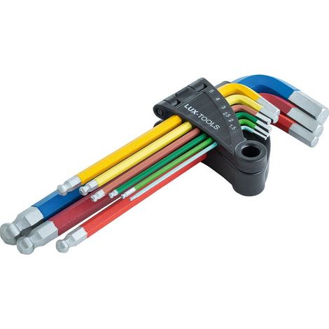 [GEBRAUCHT] B-Ware LUX-TOOLS Stiftschlüsselsatz Professional 9-teilig Kugelkopf 1,5 mm - 10 mm (1/2)