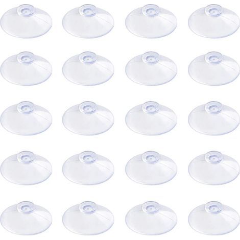 20 Pack Clear Suction Cups 2cm PVC Plastic Suction Cups without Hooks for Home Decor and Organization NPTERBL