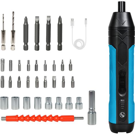 Traderight 4V Cordless Electric Screwdriver Set Fast-Charging 1500mah Power Tool