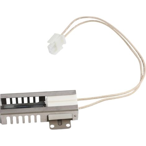 WB13K21 Allumeur de four à plat Pièce de rechange pour tables de cuisson GE, barre de préchauffage en métal haute température pour brûleur de cuisinière à gaz, finition argentée (1/5)
