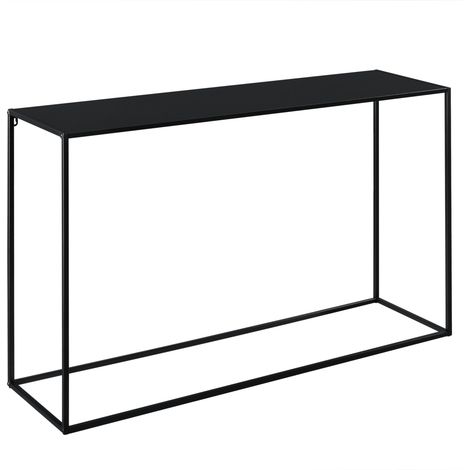 Consolle in metallo 74 x 115 x 32 cm nero opaco 030008564