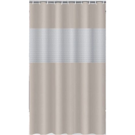 Rideau de douche imperméable et anti-moisissure avec crochets antibactérien et facile à nettoyer rideau de douche pour salle de bain, 180 x 180 cm.