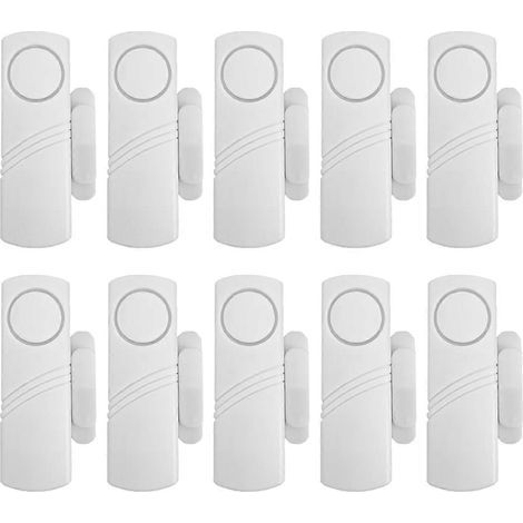 Alarme magnétique sans fil pour portes et fenêtres, lot de 10, antivols (1/5)