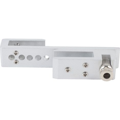 Serrure de porte coulissante en verre, 12 trous, loquet de sécurité en métal pour maison, hôtel, salle de bain, salle de douche sans cadre, argent 12mm/0,5 pouces (1/5)