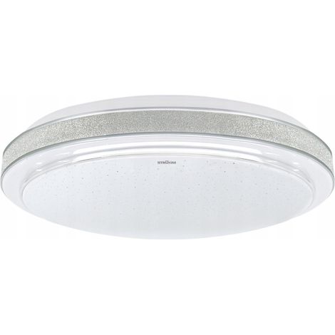 Plafonnier décoratif rond LED 16W effet étoilé blanc argenté AGATA Struhm (1/4)
