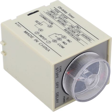 Minuterie de temporisation BERM à commande par bouton, haute précision, AC200‑220V ST3PF 6 min (1/5)