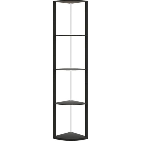 Lampadaire d'Angle LED avec Étagère à 5 Niveaux RGB Dimmable avec Télécommande en MDF pour Salon Chambre 42x29,5x163 cm (1/5)