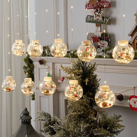 Guirlande Lumineuse En Forme D'étoile - 10 Étoiles LED PVC - 3 M - Suspension Pour Arbre De Noël, Fenêtre, Intérieur - 1 Pièce (1/5)