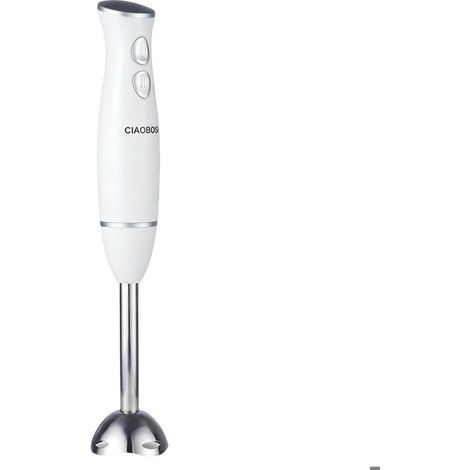 Mixeur plongeant - AVIZAR - Multifonction 300W - Pied acier inoxydable - Lame inox 304 - Blanc