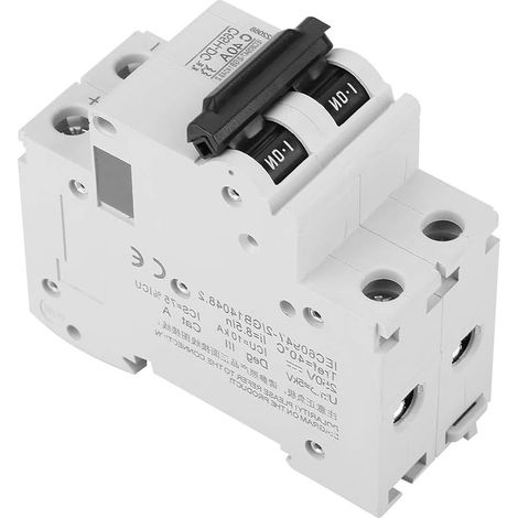Interrupteur magnéto-thermique 2 pôles 25 A 6 kA Classe C pour protection des circuits électriques et prévention des surcharges.